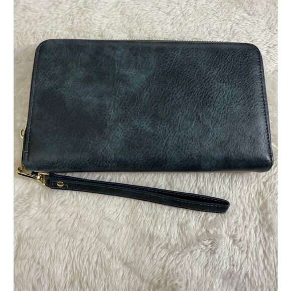 Cluci RFID Blocking Zip Around Wristlet Wallet  24 card slots,ID window - Picture 5 of 6